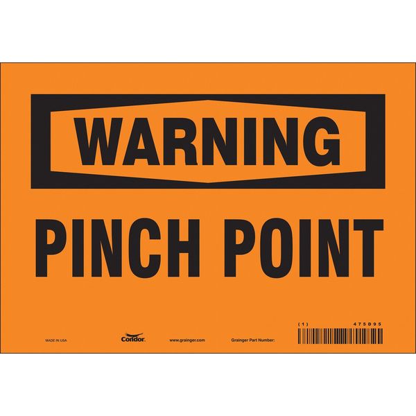 Safety Sign, 7 in Height, 10 in Width, Vinyl, Vertical Rectangle, English, 475D95
