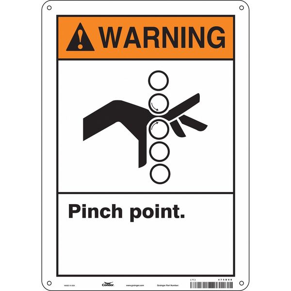 Safety Sign, 14 in Height, 10 in Width, Aluminum, Vertical Rectangle, English, 475D98