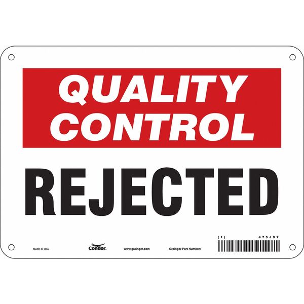 Safety Sign, 7 in Height, 10 in Width, Aluminum, Vertical Rectangle, English, 475J97