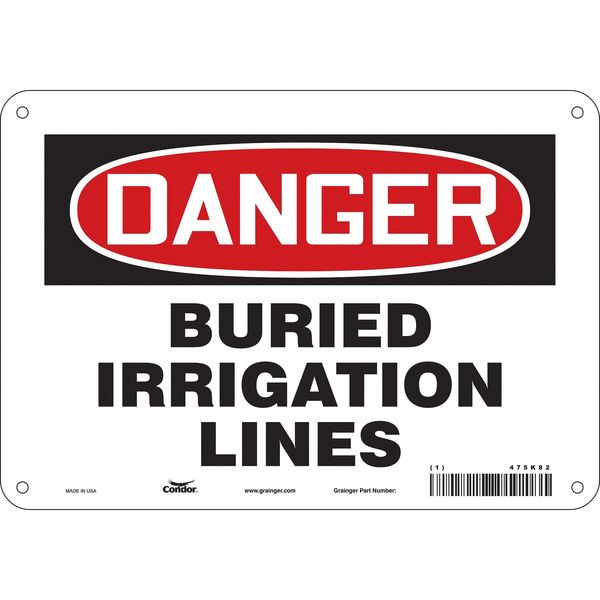 Safety Sign, 7 in Height, 10 in Width, Aluminum, Vertical Rectangle, English, 475K82