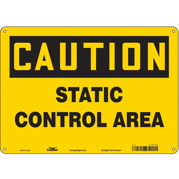 Safety Sign, 10 in Height, 14 in Width, Aluminum, Horizontal Rectangle, English, 475L88