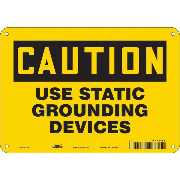 Safety Sign, 7 in Height, 10 in Width, Aluminum, Vertical Rectangle, English, 475M04