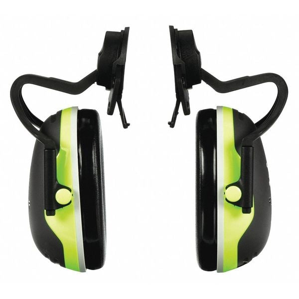 Hard Hat Mounted Ear Muffs, 26 dB, Peltor X4, Black