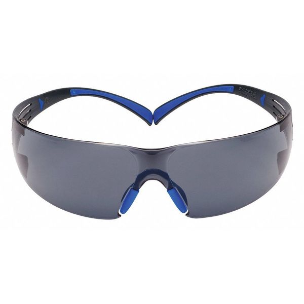 Safety Glasses, Wraparound Gray Polycarbonate Lens, Anti-Fog