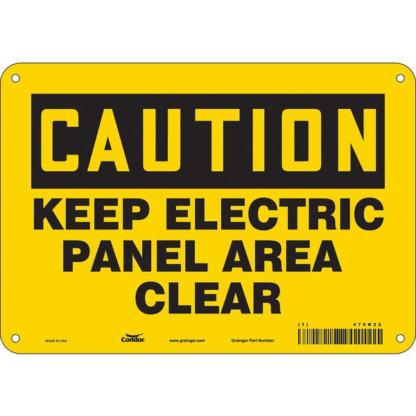 Safety Sign, 7 in Height, 10 in Width, Aluminum, Vertical Rectangle, English, 475N22