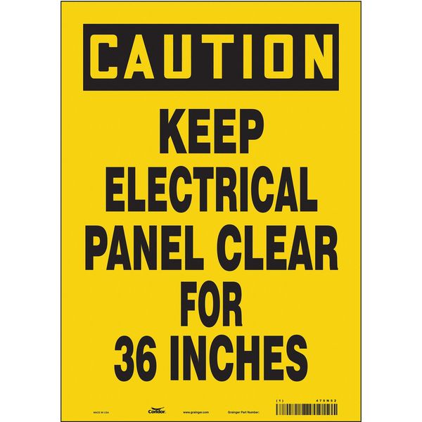 Safety Sign, 14 in Height, 10 in Width, Vinyl, Vertical Rectangle, English, 475N52