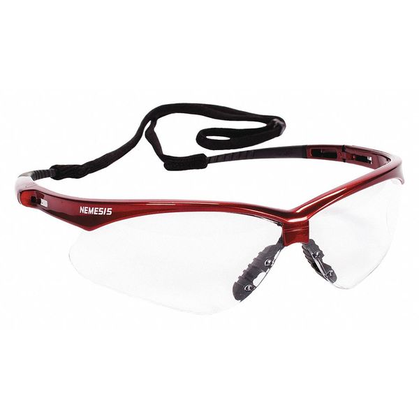 Safety Glasses, Wraparound Clear Polycarbonate Lens, Anti-Fog