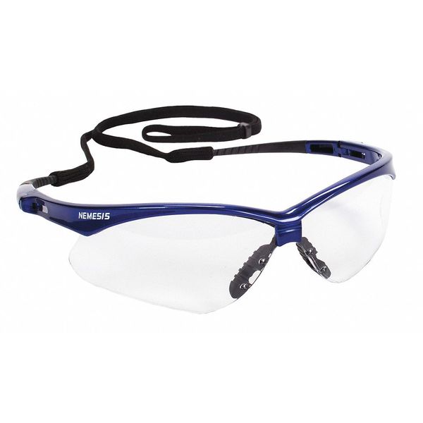 Safety Glasses, Wraparound Clear Polycarbonate Lens, Anti-Fog