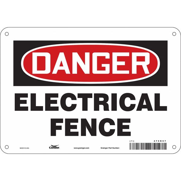 Safety Sign, 7 in Height, 10 in Width, Aluminum, Vertical Rectangle, English, 475R97