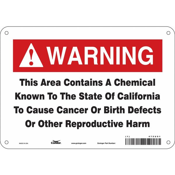Safety Sign, 7 in Height, 10 in Width, Rectangle