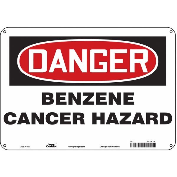 Safety Sign, 7 in Height, 10 in Width, Aluminum, Vertical Rectangle, English, 475V70