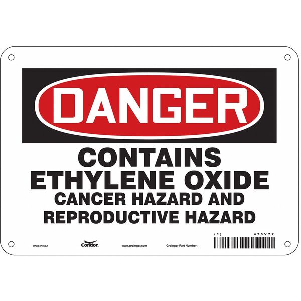 Safety Sign, 7 in Height, 10 in Width, Aluminum, Vertical Rectangle, English, 475V77
