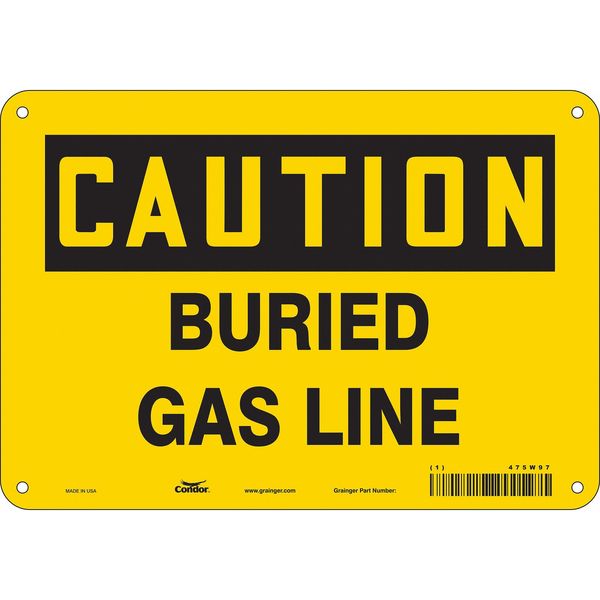 Chemical Sign, 7 in H, 10 in W, Vertical Rectangle, English, 475W97