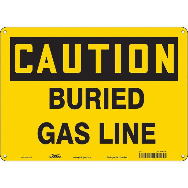 Chemical Sign, 10 in H, 14 in W, Horizontal Rectangle, English, 475W98