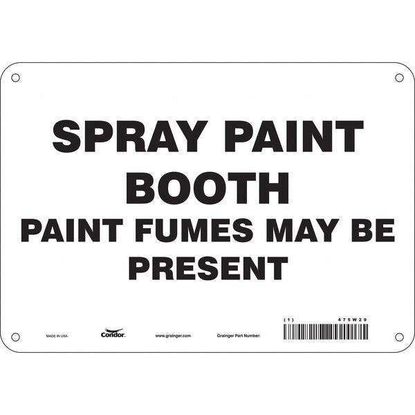 Chemical Sign, 7 in H, 10 in W, Vertical Rectangle, English, 475W29