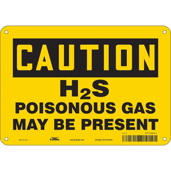 Chemical Sign, 7 in H, 10 in W, Vertical Rectangle, English, 475X81