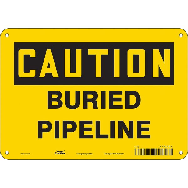 Safety Sign, 7 in Height, 10 in Width, Aluminum, Vertical Rectangle, English, 475X04