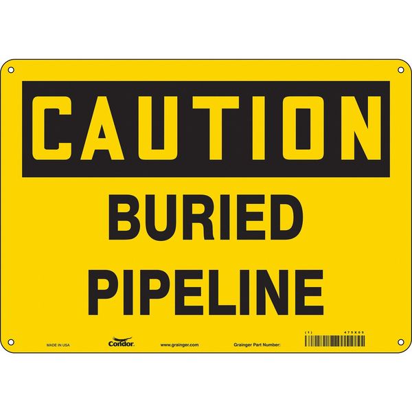 Chemical Sign, 10 in H, 14 in W, Horizontal Rectangle, English, 475X05