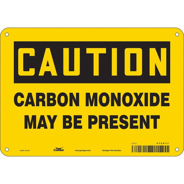 Chemical Sign, 7 in H, 10 in W, Vertical Rectangle, English, 475X17