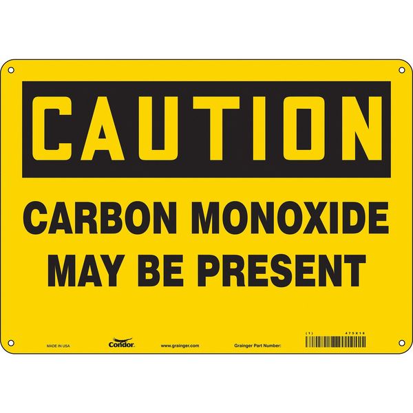Chemical Sign, 10 in H, 14 in W, Horizontal Rectangle, English, 475X18