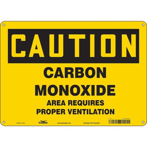 Safety Sign, 10 in Height, 14 in Width, Aluminum, Horizontal Rectangle, English, 475X32