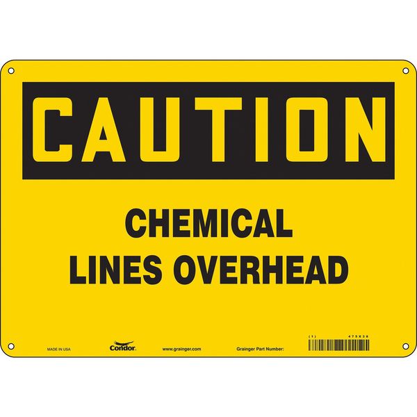 Safety Sign, 10 in Height, 14 in Width, Aluminum, Horizontal Rectangle, English, 475X38