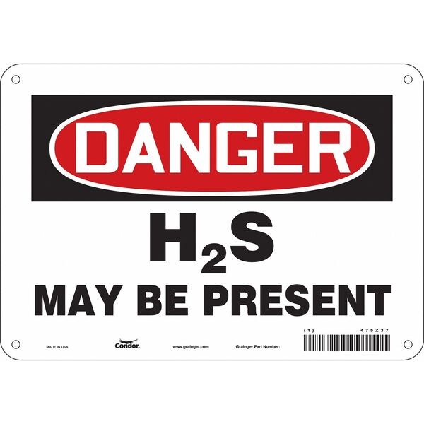 Chemical Sign, 7 in H, 10 in W, Vertical Rectangle, English, 475Z37