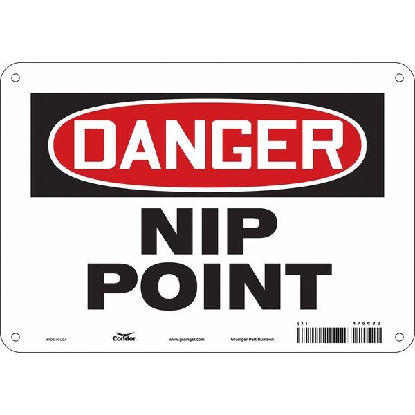 Safety Sign, 7 in Height, 10 in Width, Aluminum, Vertical Rectangle, English, 475C82