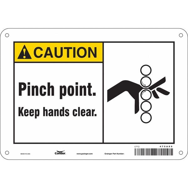 Safety Sign, 7 in Height, 10 in Width, Aluminum, Vertical Rectangle, English, 475A89