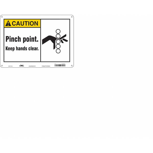 Safety Sign, 10 in Height, 14 in Width, Polyethylene, Horizontal Rectangle, English, 475A94