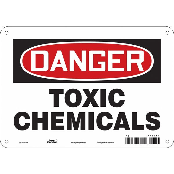 Safety Sign, 7 in Height, 10 in Width, Aluminum, Vertical Rectangle, English, 476D84