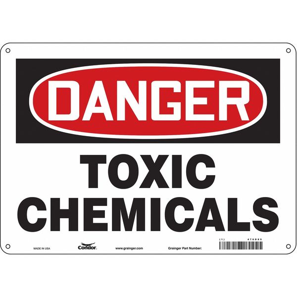 Safety Sign, 10 in Height, 14 in Width, Aluminum, Horizontal Rectangle, English, 476D85