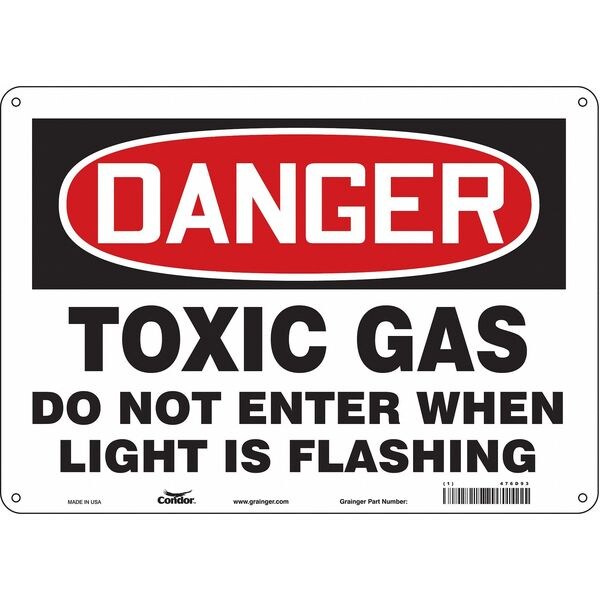 Chemical Sign, 10 in H, 14 in W, Horizontal Rectangle, English, 476D93
