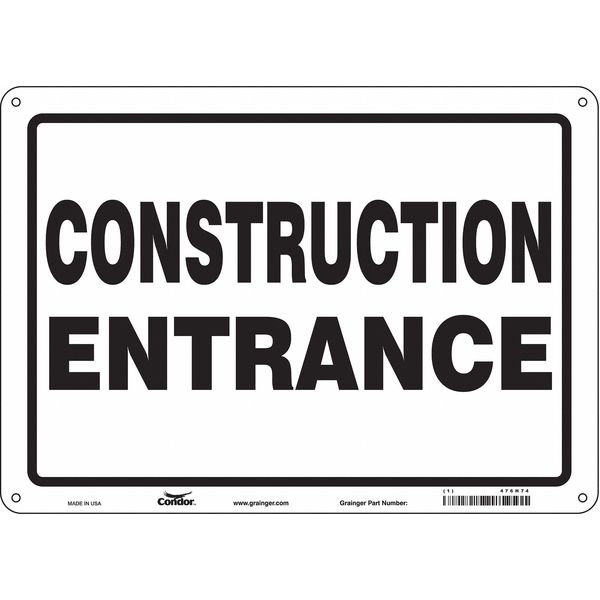 Safety Sign, 10 in Height, 14 in Width, Aluminum, Horizontal Rectangle, English, 476H74