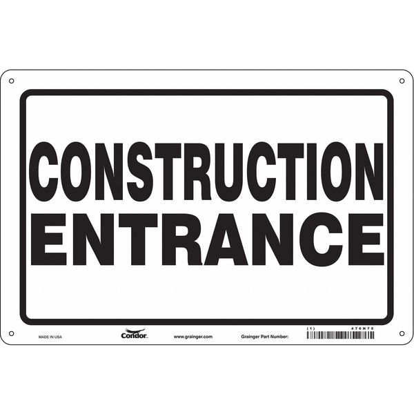Safety Sign, 24 in Height, 36 in Width, Aluminum, Horizontal Rectangle, English