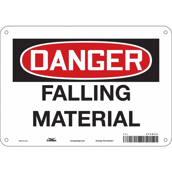 Safety Sign, 7 in Height, 10 in Width, Aluminum, Vertical Rectangle, English, 476K92