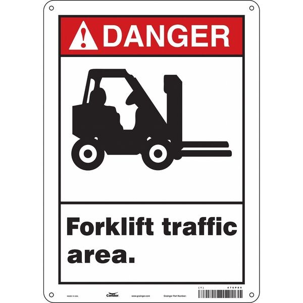 Safety Sign, 14 in Height, 10 in Width, Aluminum, Vertical Rectangle, English, 476P89