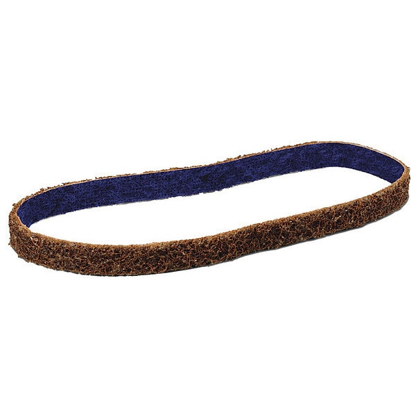 Sanding Belt, 1/2 in W, 18 in L, Non-Woven, Aluminum Oxide, Coarse, DF-BL, Brown