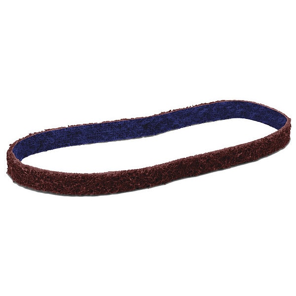 Sanding Belt, 3 in W, 10 11/16 in L, Non-Woven, Aluminum Oxide, Medium, DF-BL, Maroon