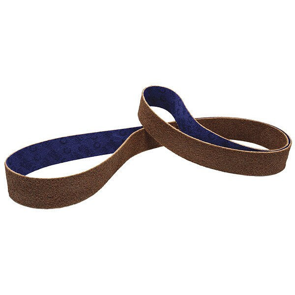 Sanding Belt, 3 in W, 18 in L, Non-Woven, Aluminum Oxide, Coarse, DF-BL, Brown