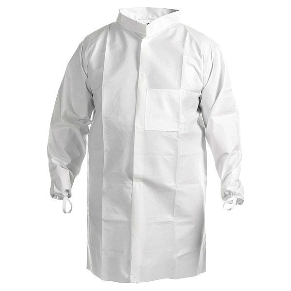 CleanroomLabCoat, Anti-Static, WHT, SM, PK30