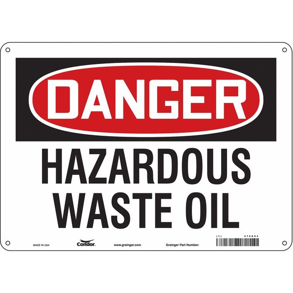 Safety Sign, 10 in Height, 14 in Width, Aluminum, Horizontal Rectangle, English, 476A83