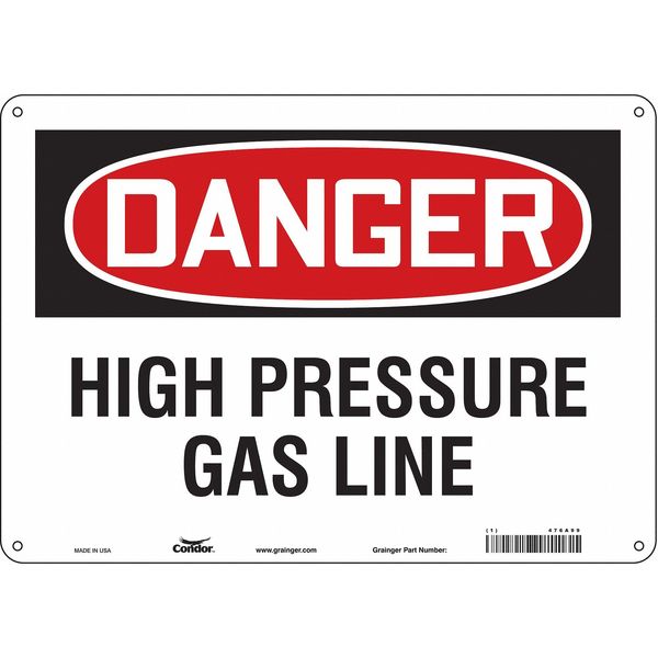 Chemical Sign, 10 in H, 14 in W, Horizontal Rectangle, English, 476A99