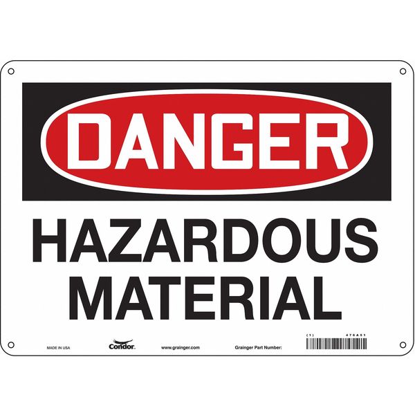 Safety Sign, 10 in Height, 14 in Width, Aluminum, Horizontal Rectangle, English, 476A51