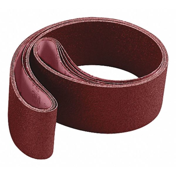Sanding Belt, 3 in W, 132 in L, Non-Woven, Aluminum Oxide, Medium, SC-BL, Maroon