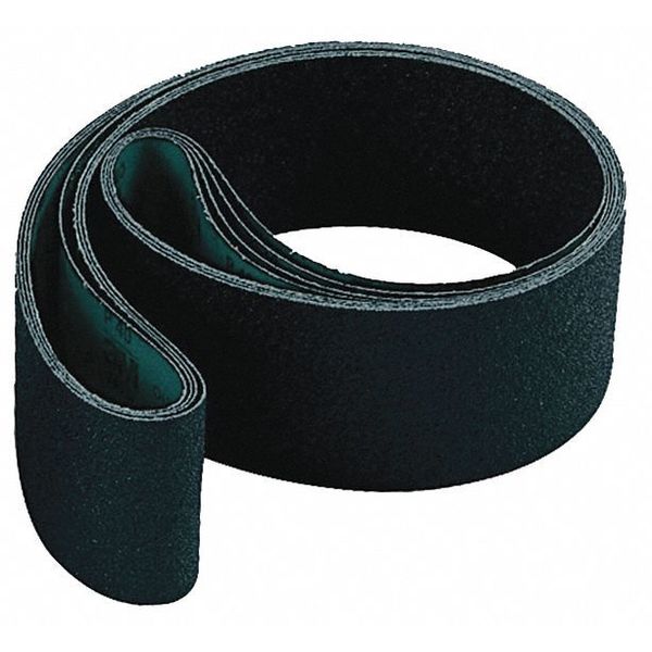 Sanding Belt, 3 1/2 in W, 15 1/2 in L, Non-Woven, Silicon Carbide, Medium, SC-BL, Blue/Green