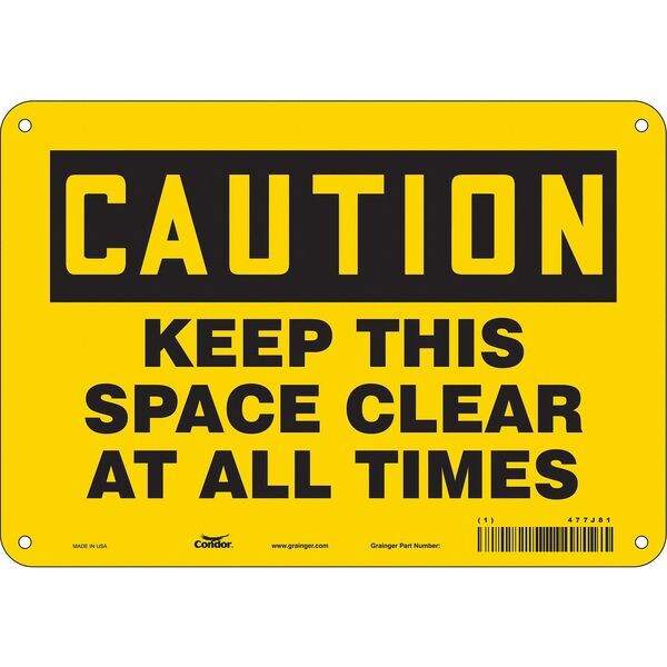 Safety Sign, 7 in Height, 10 in Width, Aluminum, Vertical Rectangle, English, 477J81