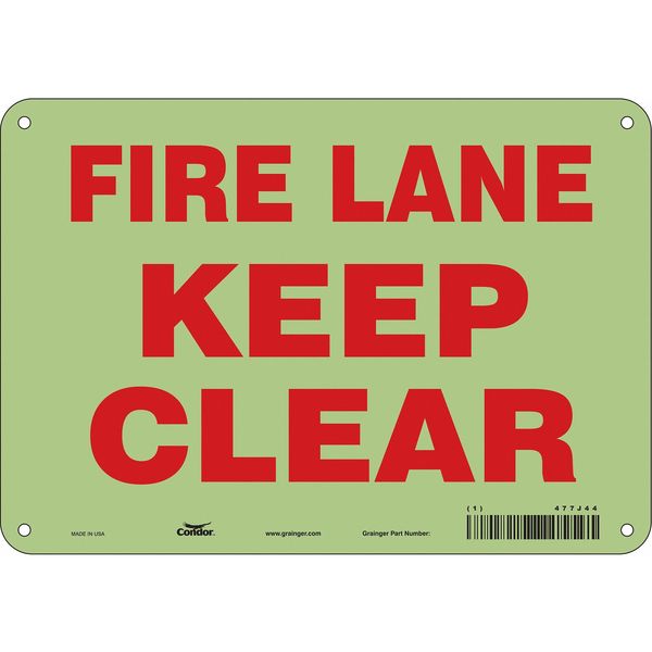 Safety Sign, 7 in Height, 10 in Width, Polyethylene, Vertical Rectangle, English, 477J44