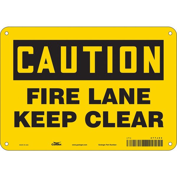 Safety Sign, 7 in Height, 10 in Width, Aluminum, Vertical Rectangle, English, 477J53