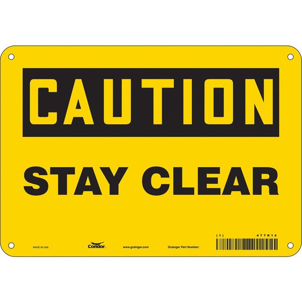 Safety Sign, 7 in Height, 10 in Width, Aluminum, Vertical Rectangle, English, 477K14